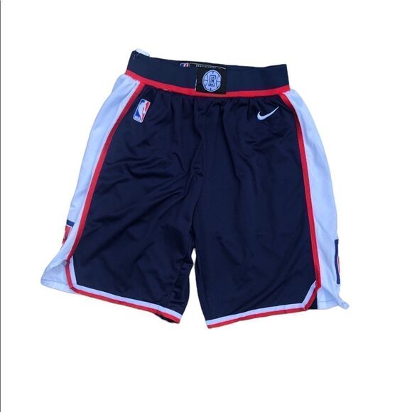 NBA X Nike Los Angeles Clippers Basketball Shorts Medium White/Navy - Picture 1 of 9